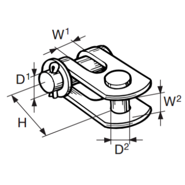 スタンダードFurlex フォーク/フォーク トグル (Standard Furlex Jaw-Jaw Toggles)