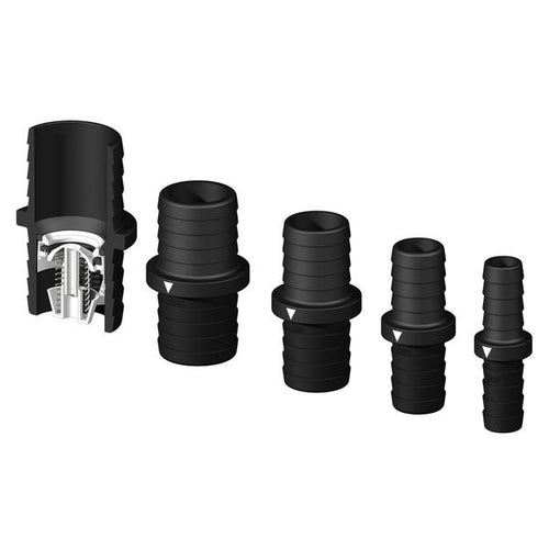 二方型ホース継手 ブラック 逆流防止弁付き – yuukoumarine